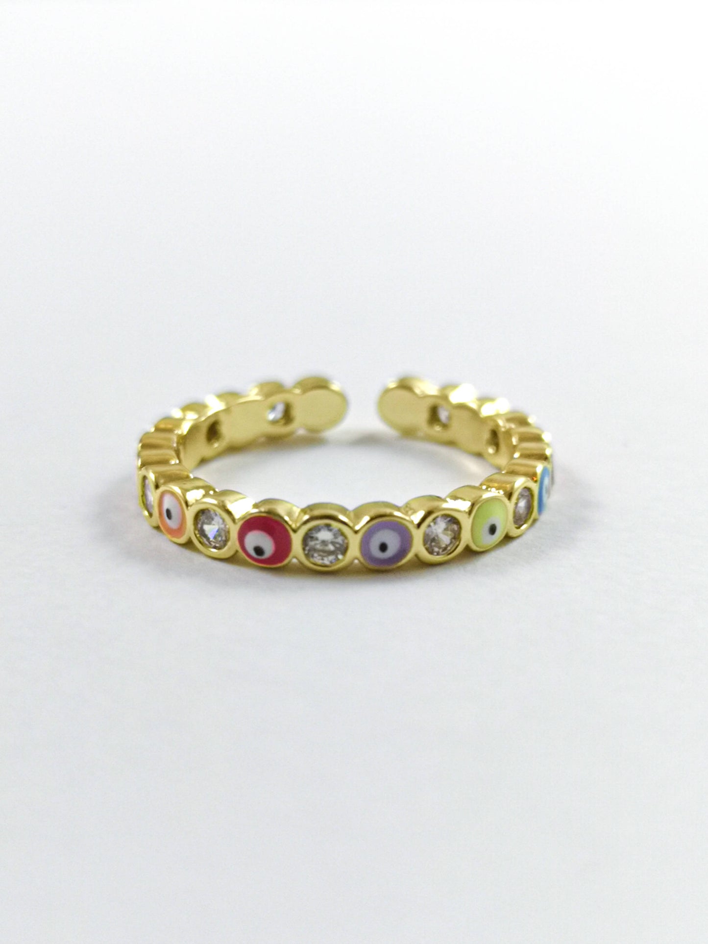 Anillo Charlotte en Acero Inoxidable Dorado con Detalles de Color