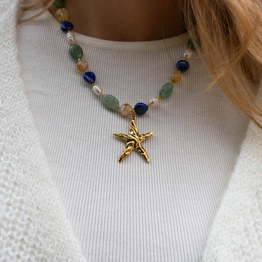 Collar Estrella en Piedras Naturales
