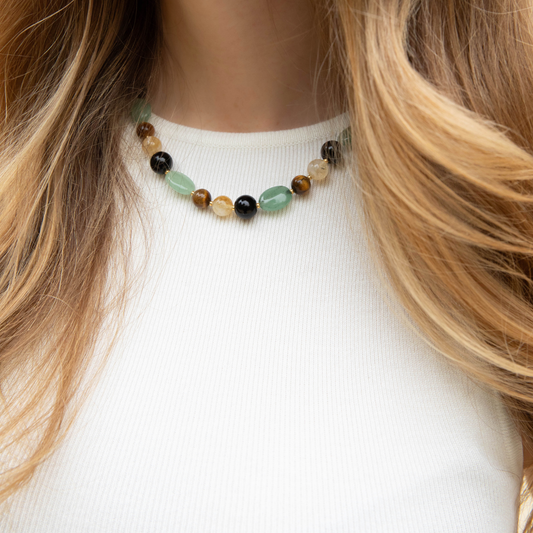 Collar Esencia Natural con Piedras de Colores