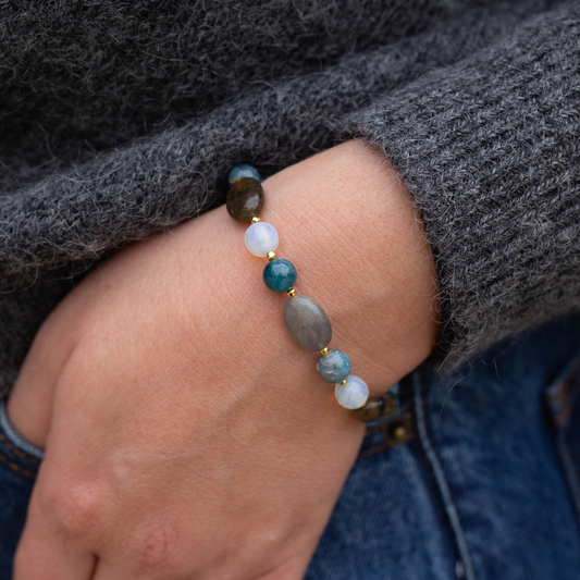 Pulsera Mar Boreal con Piedras Naturales