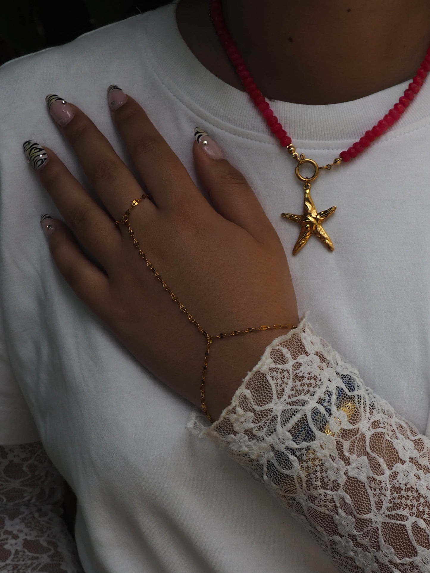 Collar "Estrella rosa"