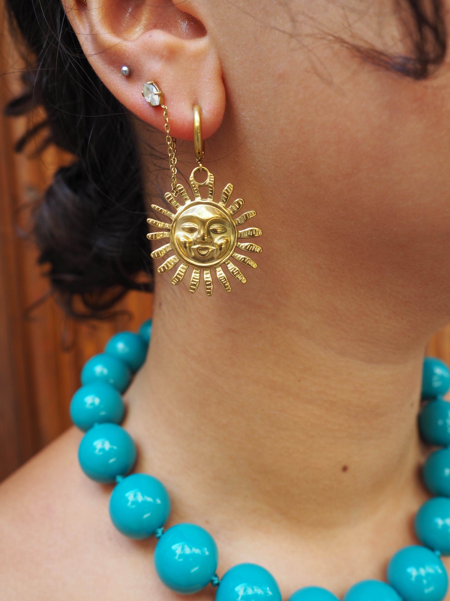 Boucles d'oreilles soleil