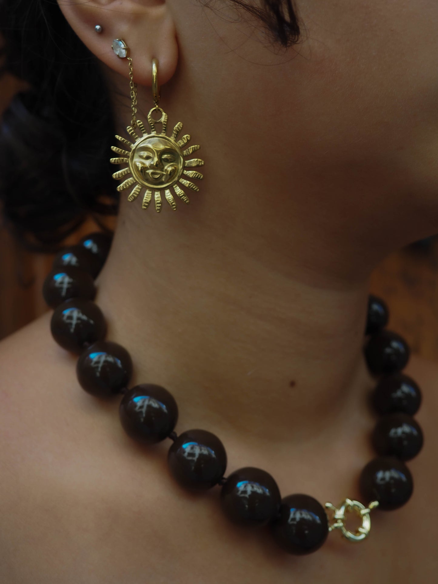 Boucles d'oreilles soleil