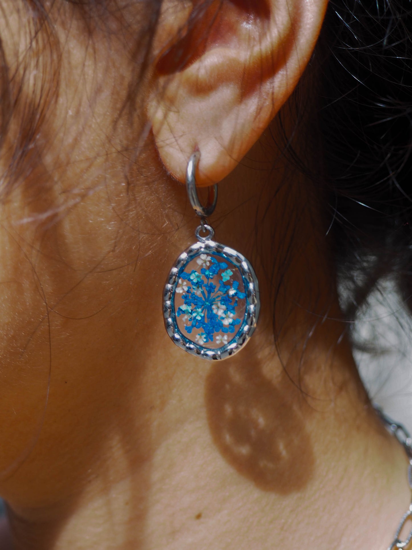 Pendientes resina botanica