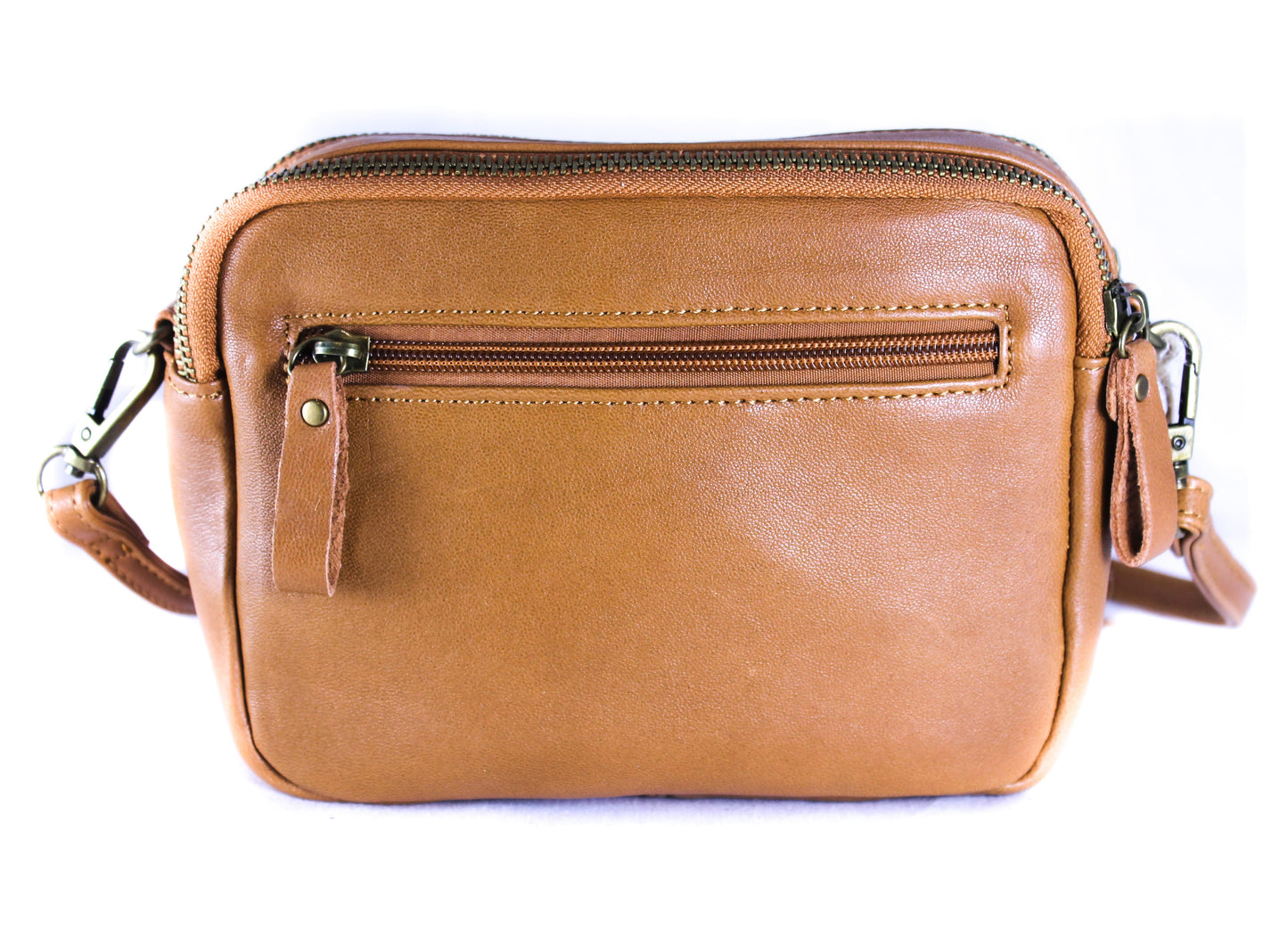 Amélie beige leather shoulder bag