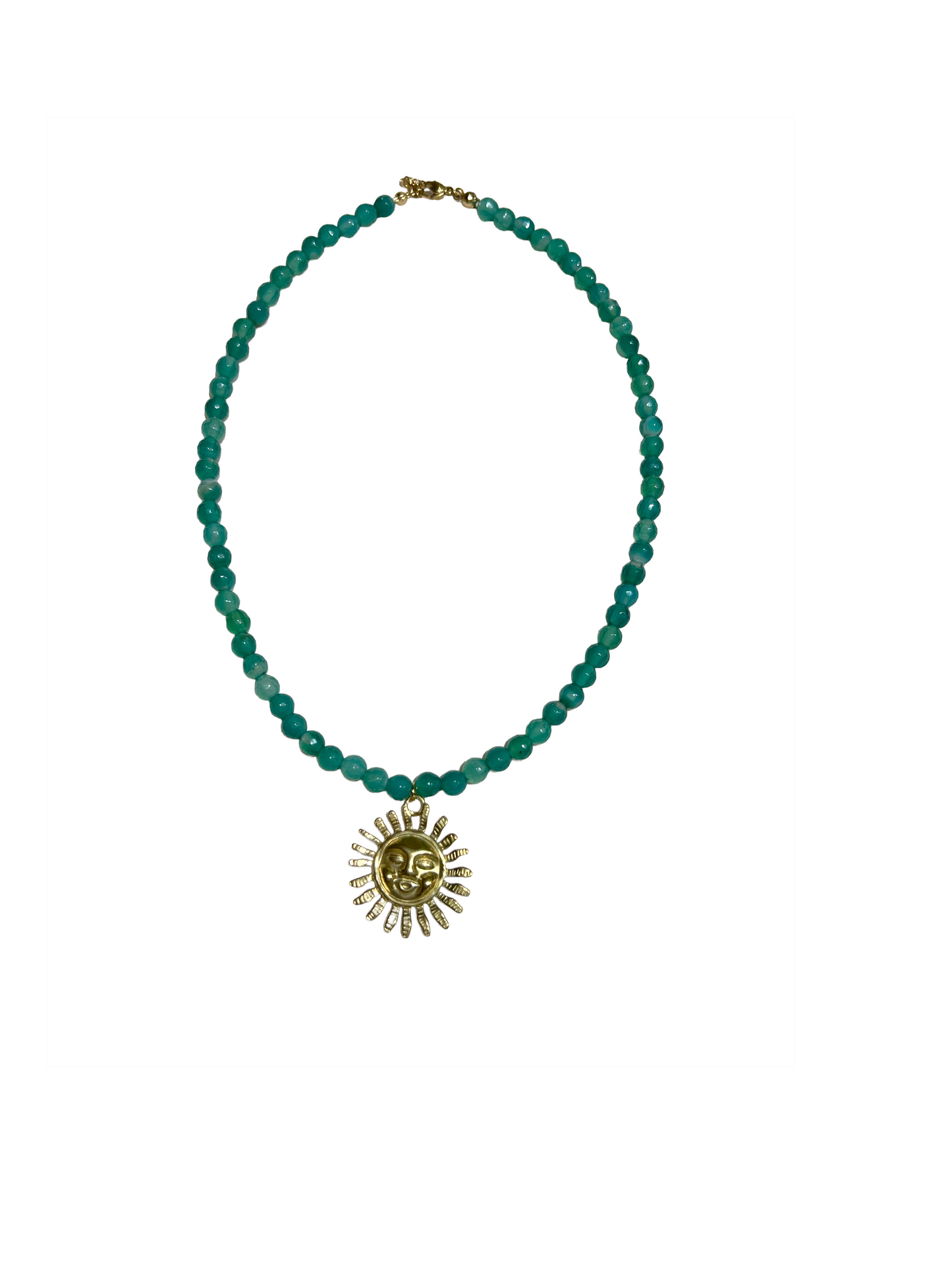Collar "Piedras verdes sol"