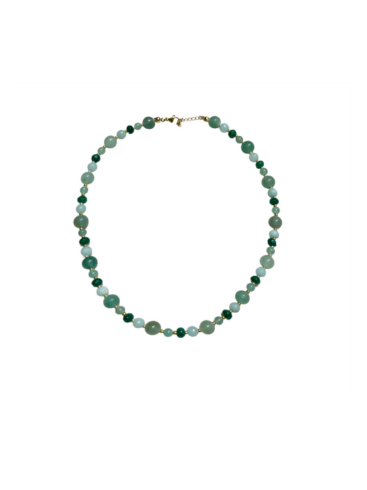 Collar "Piedras verdes naturales"
