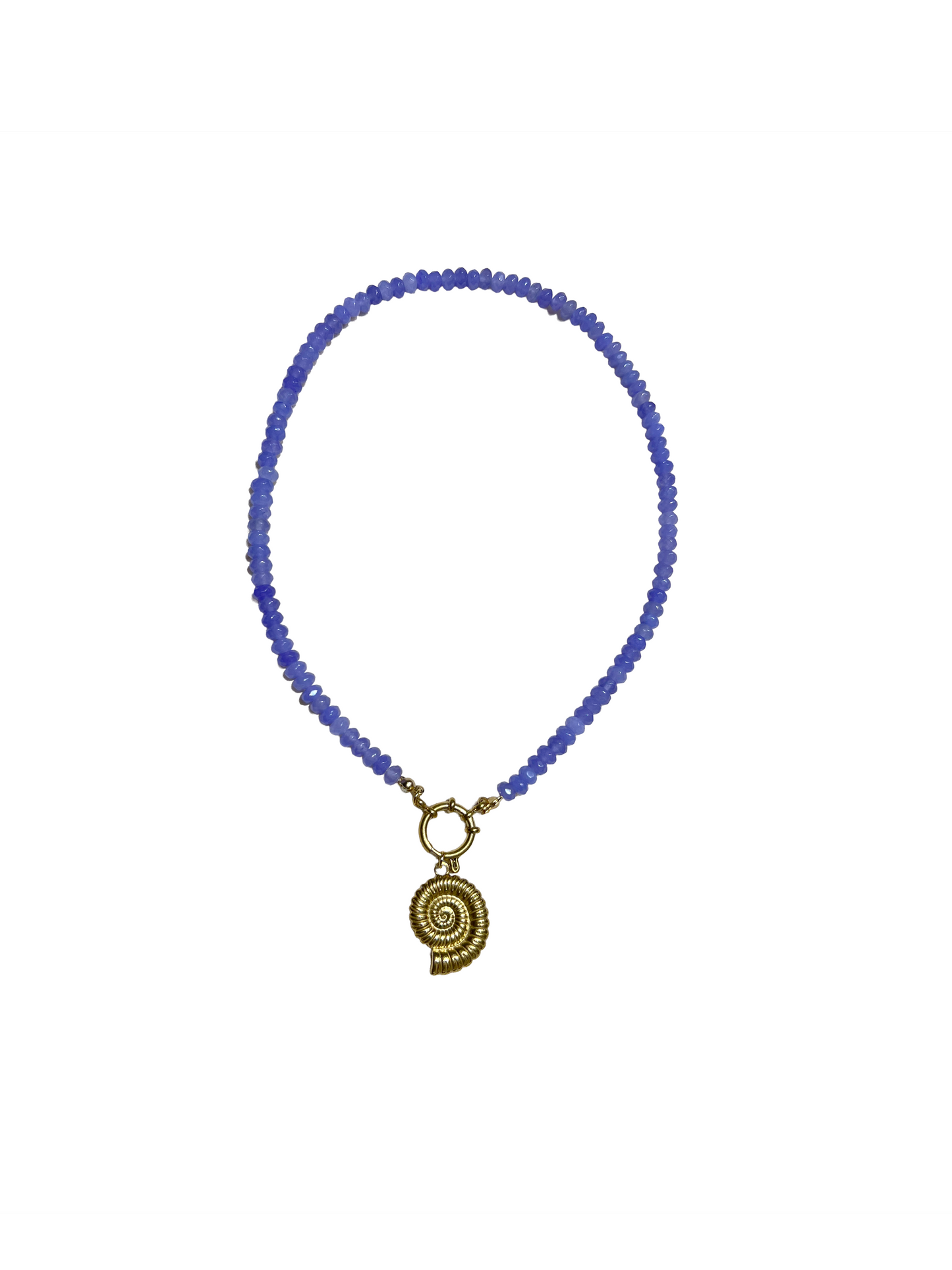 Collar "Charm y piedras violetas"