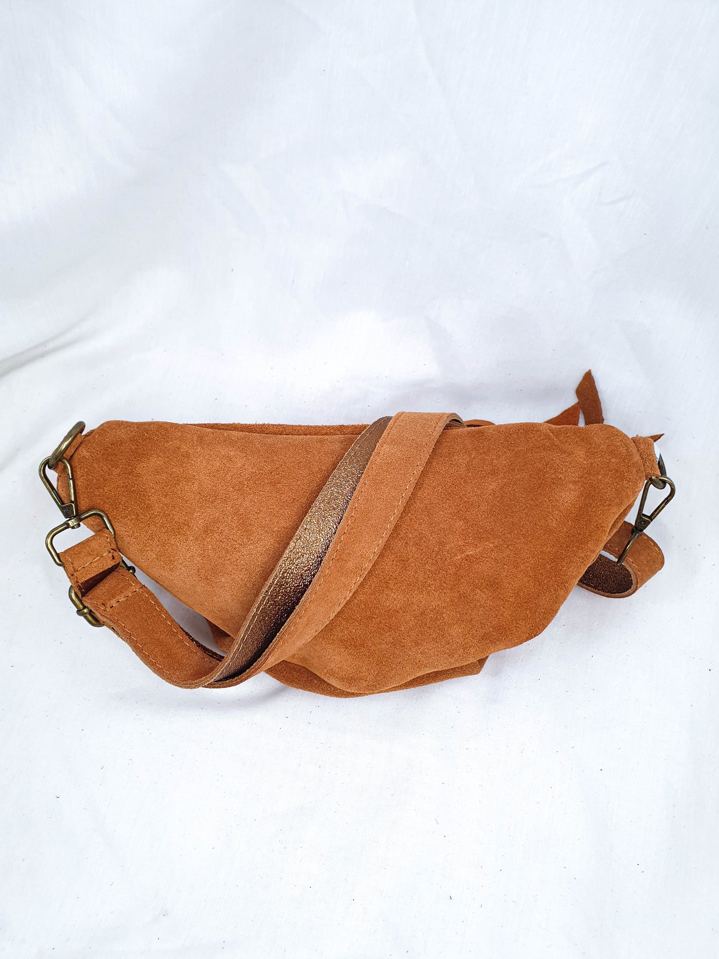 Zoe camel leather fanny pack