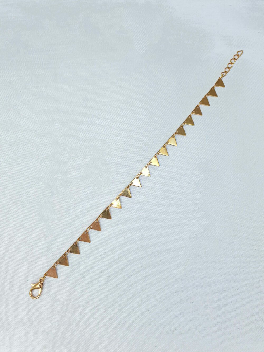 bijoux femme barcelone acier inoxydable laiton plaqué or doré fait main bracelet plaqué or triangles
