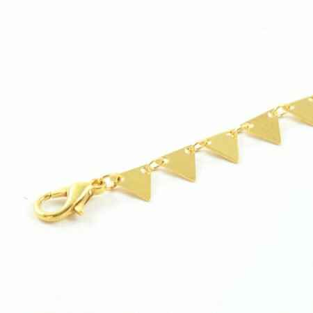bijoux femme barcelone acier inoxydable laiton plaqué or doré fait main bracelet plaqué or triangles