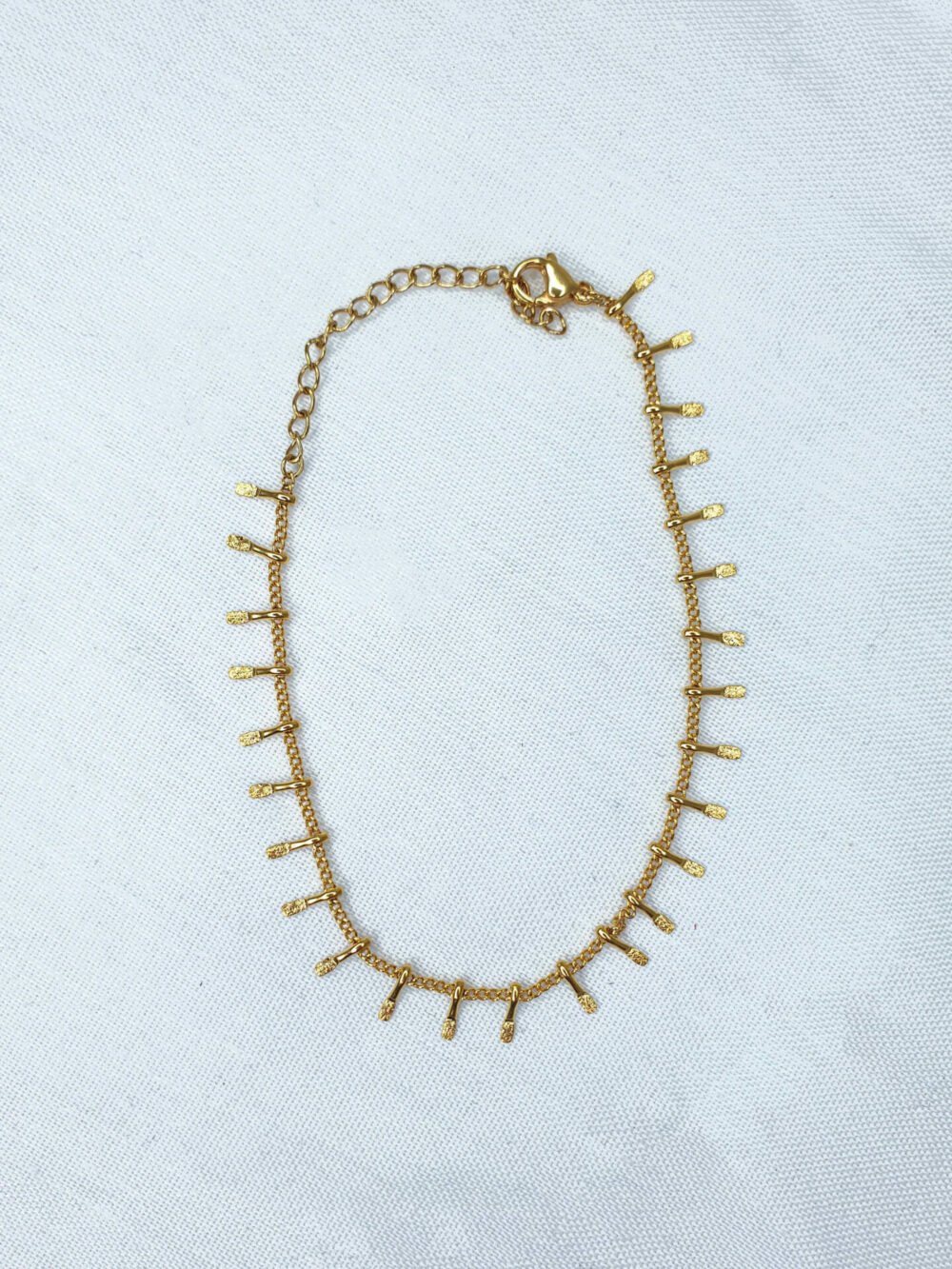 bijoux femme barcelone acier inoxydable laiton plaqué or doré fait main collier pampilles