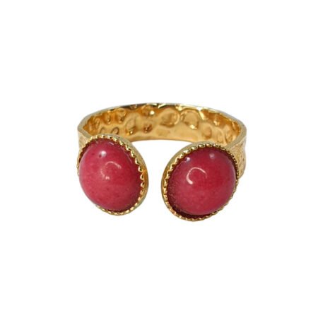 bague or agate rouge barcelone