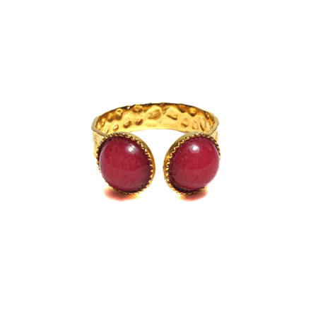 bague or agate rouge barcelone