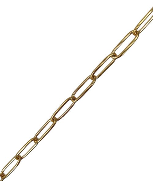 bijoux femme barcelone acier inoxydable laiton plaqué or doré fait main bracelet délicat jolie chaine grosse trombonne