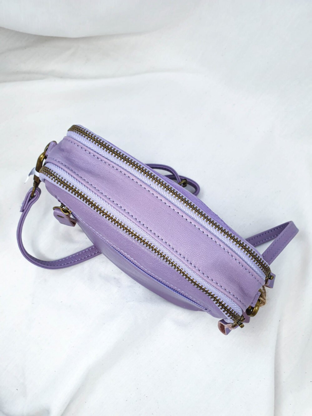 sac amélie bandoulière cuir lilas barcelone