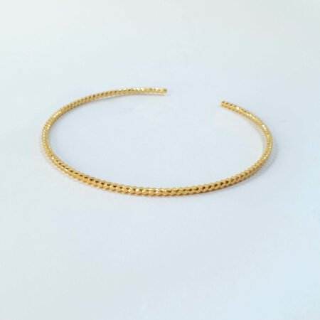 bijoux femme barcelone acier inoxydable laiton plaqué or doré fait main bracelet jonc ajustable gravé