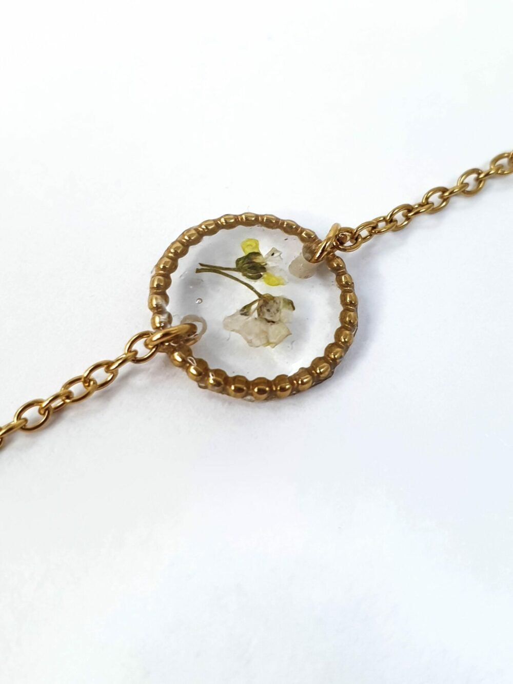bracelet créoles boucles d'oreilles collier fleur séchées cadeau mariage bouquet mariée vrai fleur souvenir pièce unique sur mesure