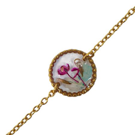 bracelet créoles boucles d'oreilles collier fleur séchées cadeau mariage bouquet mariée vrai fleur souvenir pièce unique sur mesure